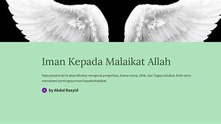 Makna Iman Kepada Malaikat Allah Adalah